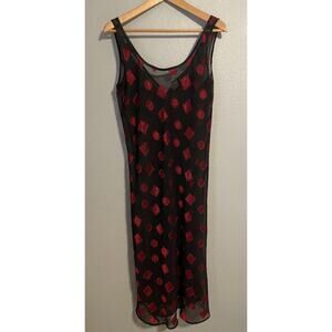 Morgan Taylor Intimates Dress Womens Medium Sheer Mesh Slip Maxi Whimsigoth Y2K